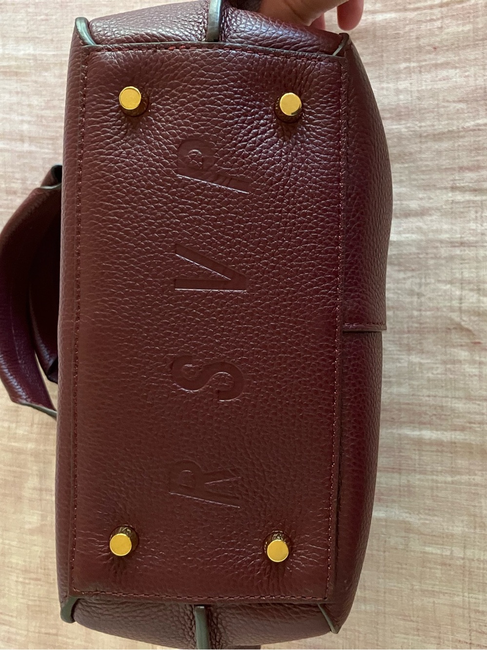 RSVP Paris Parachute Mini Bag in Grained Burgundy - Picture 5 of 6